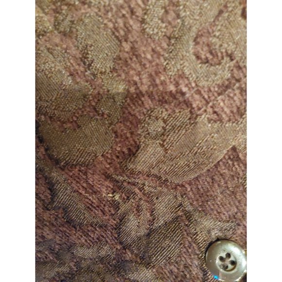 Croft and Barrow Brown Floral Embossed 4 pocket Jacket. Size XL. Grannycore - Picture 11 of 16